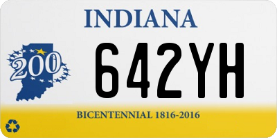 IN license plate 642YH