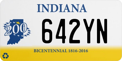 IN license plate 642YN