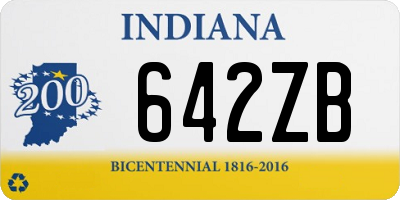 IN license plate 642ZB