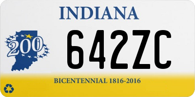 IN license plate 642ZC