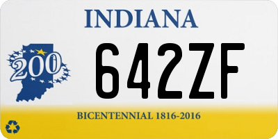 IN license plate 642ZF