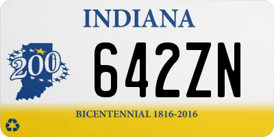 IN license plate 642ZN