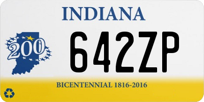 IN license plate 642ZP