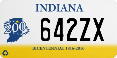 IN license plate 642ZX