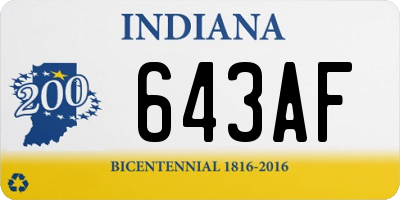 IN license plate 643AF