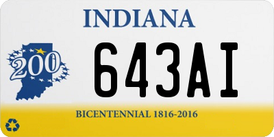 IN license plate 643AI