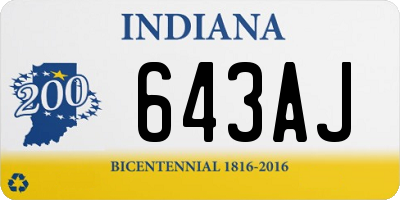 IN license plate 643AJ