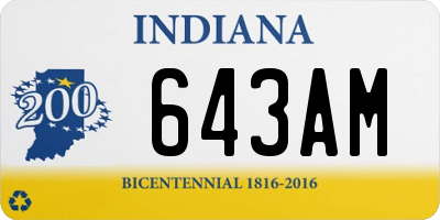 IN license plate 643AM