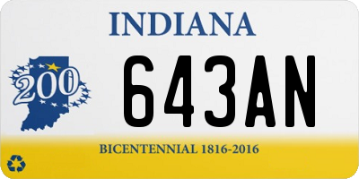 IN license plate 643AN