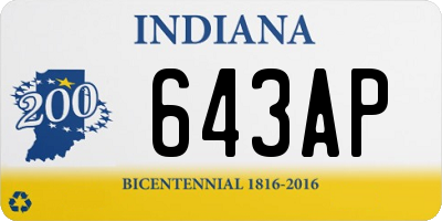 IN license plate 643AP