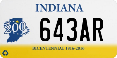 IN license plate 643AR