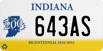 IN license plate 643AS