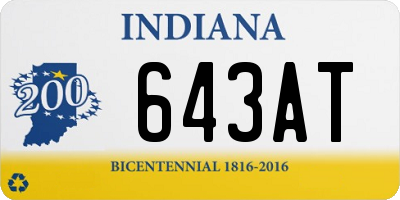 IN license plate 643AT