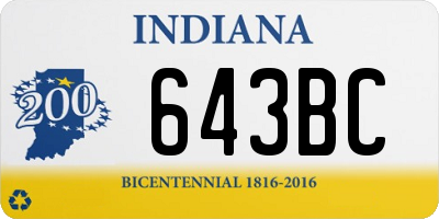 IN license plate 643BC