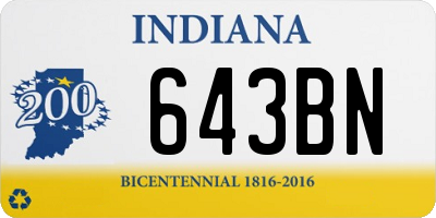 IN license plate 643BN