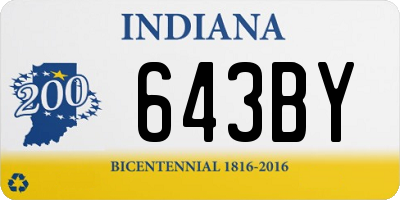 IN license plate 643BY