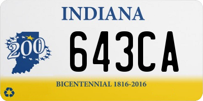 IN license plate 643CA