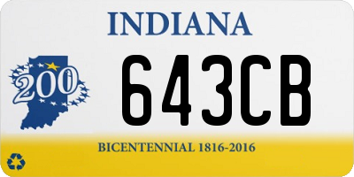 IN license plate 643CB