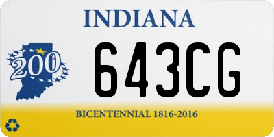 IN license plate 643CG