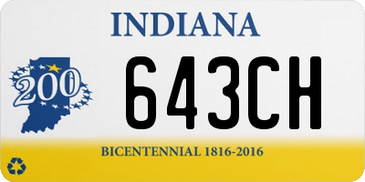 IN license plate 643CH