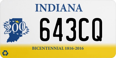 IN license plate 643CQ