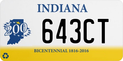 IN license plate 643CT