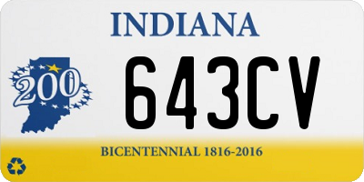 IN license plate 643CV