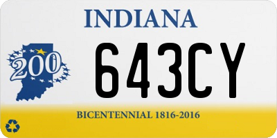 IN license plate 643CY