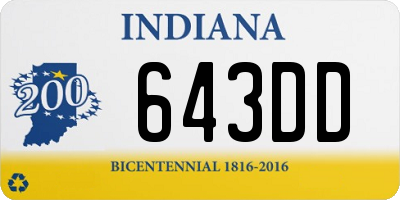 IN license plate 643DD