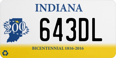 IN license plate 643DL