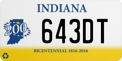 IN license plate 643DT