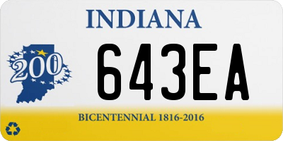 IN license plate 643EA