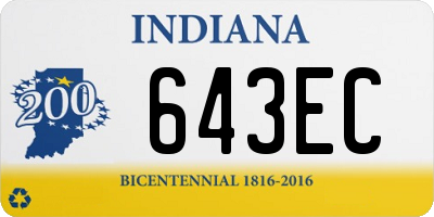 IN license plate 643EC