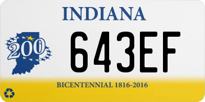 IN license plate 643EF