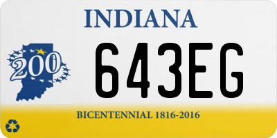 IN license plate 643EG