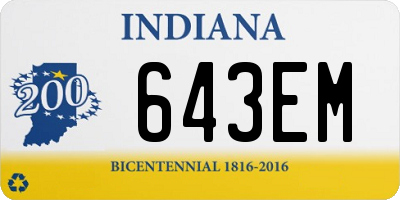 IN license plate 643EM