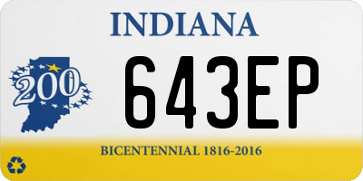 IN license plate 643EP