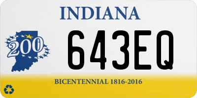 IN license plate 643EQ