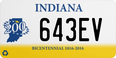 IN license plate 643EV