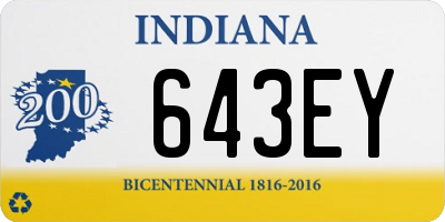 IN license plate 643EY