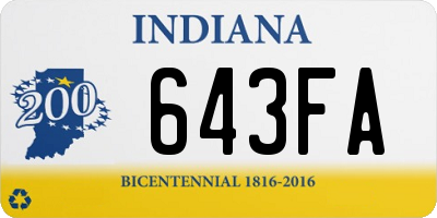 IN license plate 643FA