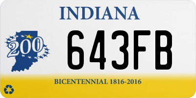 IN license plate 643FB