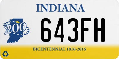 IN license plate 643FH