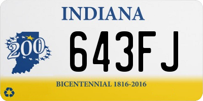 IN license plate 643FJ