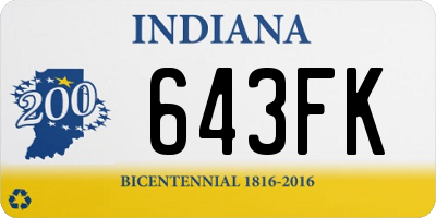 IN license plate 643FK