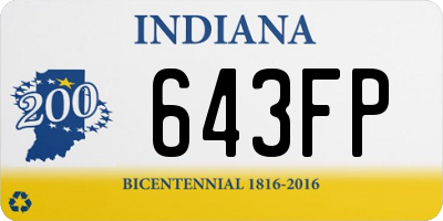 IN license plate 643FP