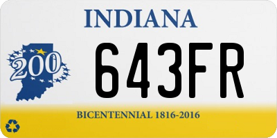 IN license plate 643FR