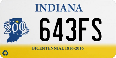 IN license plate 643FS