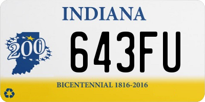 IN license plate 643FU