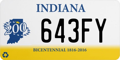 IN license plate 643FY